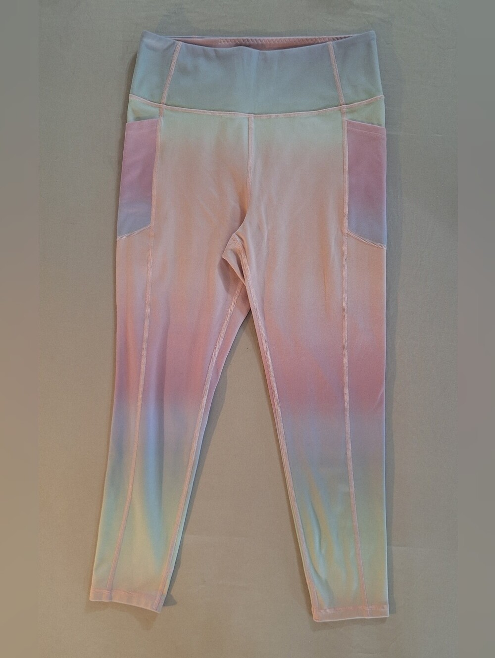 Victoria's Secret Pastel Rainbow Ombre Leggings With Side Pockets